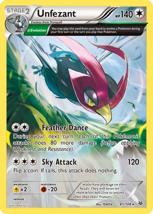 Unfezant (Delta) 081/108 - Reverse Holofoil XY Roaring Skies