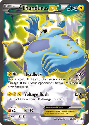 Thundurus EX (Full Art) 098/108 - Holofoil XY Roaring Skies