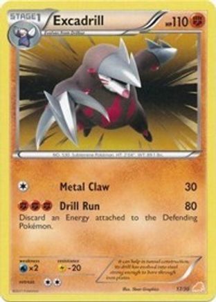 Excadrill (#17 Non (#17 Non-Holo) 017 BW Trainer Kit Excadrill & Zoroark
