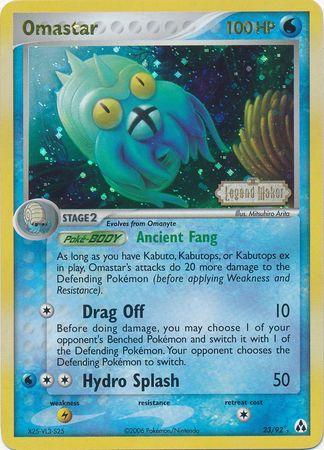 Omastar 023/92 - Reverse Holofoil Legend Maker