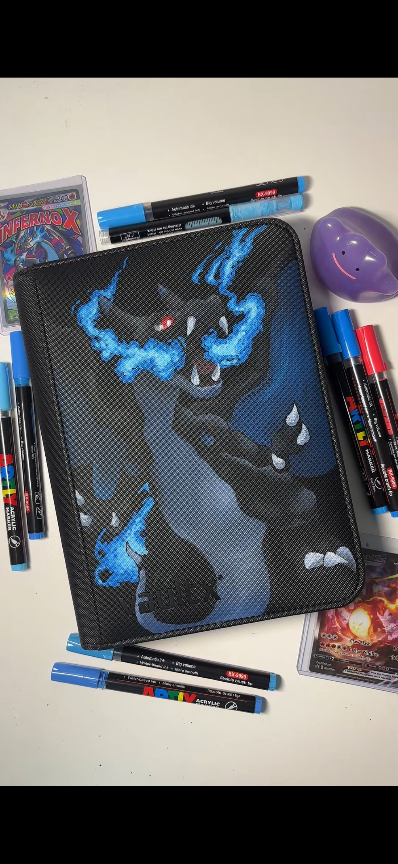 Mega Charizard X - Custom 2x2 VaultX Binder