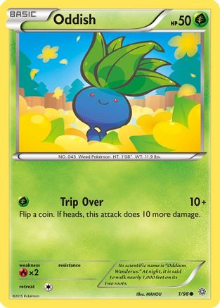 Oddish 001/98  - Reverse Holofoil XY  Ancient Origins