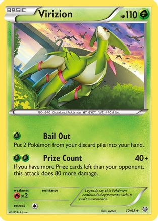 Virizion 012  - Holofoil XY  Ancient Origins