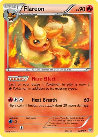 Flareon 013/98  - Reverse Holofoil XY  Ancient Origins