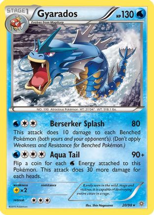Gyarados 020/98  - Reverse Holofoil XY  Ancient Origins