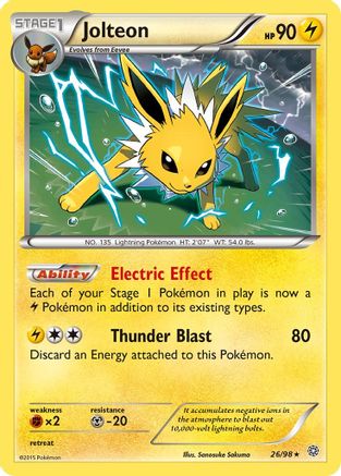 Jolteon 026/98  - Reverse Holofoil XY  Ancient Origins