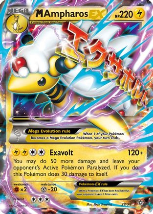 M Ampharos EX 028/98  - Holofoil XY  Ancient Origins