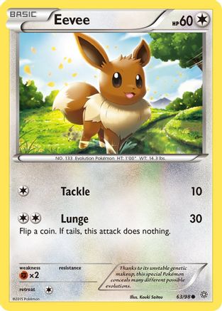 Eevee 063/98  - Reverse Holofoil XY  Ancient Origins