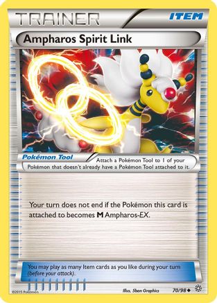 Ampharos Spirit Link 070/98  - Reverse Holofoil XY  Ancient Origins