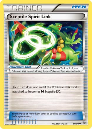 Sceptile Spirit Link 080/98  - Reverse Holofoil XY  Ancient Origins