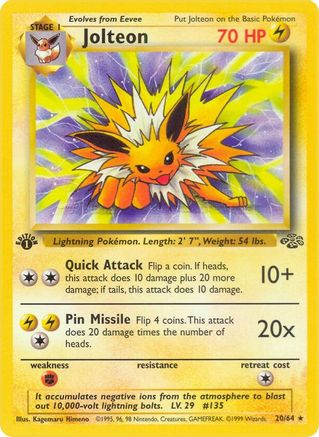 Jolteon 020/64 - 1st Edition Jungle