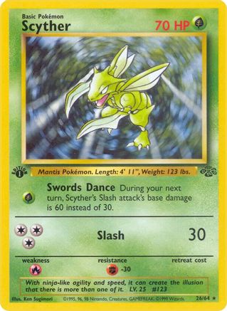 Scyther 026/64 - 1st Edition Jungle
