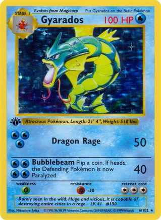 Gyarados 006/102 - Shadowless Holofoil Base Set