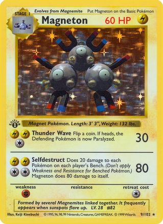Magneton 009/102 - 1st Edition Holofoil Base Set