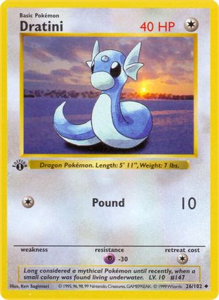 Dratini 026/102 - 1st Edition Base Set