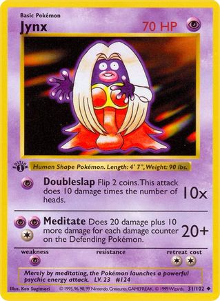 Jynx 031/102 - Shadowless Base Set