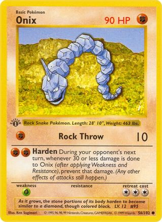 Onix 056/102 - Shadowless Base Set