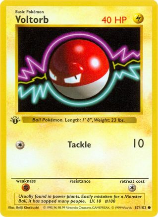 Voltorb 067/102 - 1st Edition Base Set