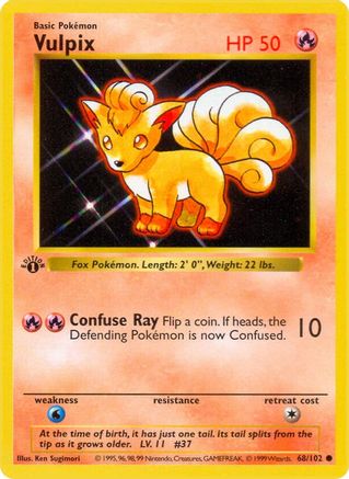 Vulpix 068/102 - Shadowless Base Set