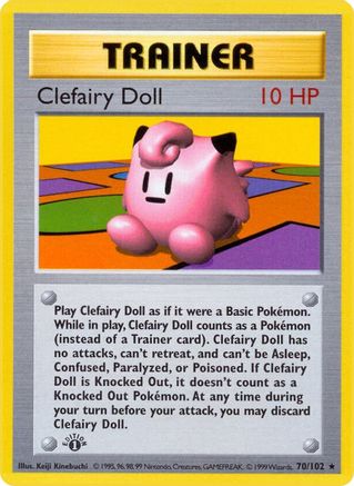 Clefairy Doll 070/102 - Shadowless Base Set