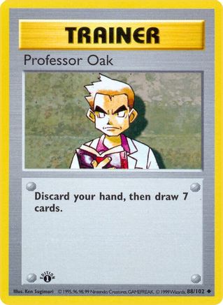 Professor Oak 088/102 - 1st Edition Base Set