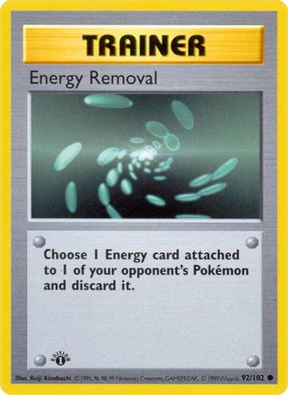 Energy Removal 092/102 - Shadowless Base Set