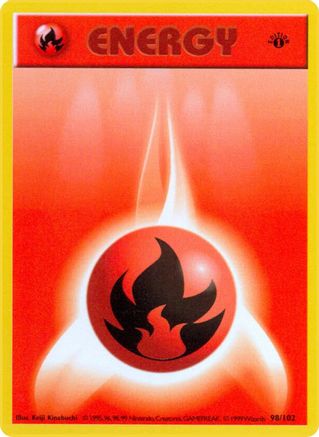 Fire Energy 098/102 - Shadowless Base Set