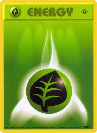 Grass Energy 099/102 - 1st Edition Base Set