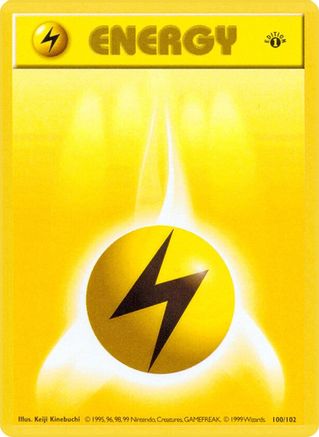 Lightning Energy 100/102 - Shadowless Base Set