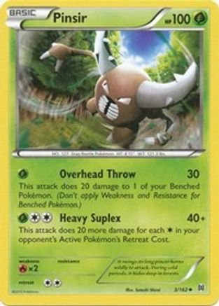 Pinsir 003/162  - Reverse Holofoil XY  BREAKthrough