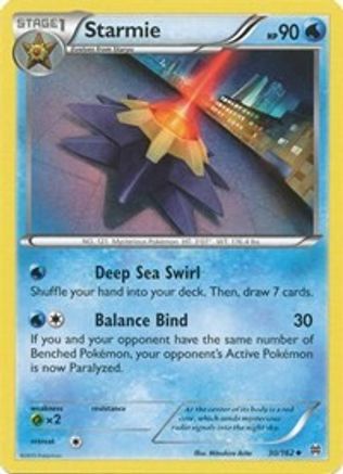 Starmie 030/162  - Reverse Holofoil XY  BREAKthrough
