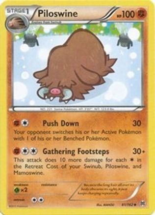 Piloswine 081/162  - Reverse Holofoil XY  BREAKthrough
