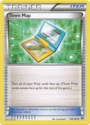 Town Map 150/162  - Reverse Holofoil XY  BREAKthrough