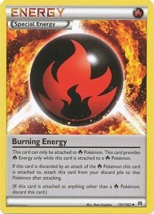 Burning Energy 151/162  - Reverse Holofoil XY  BREAKthrough