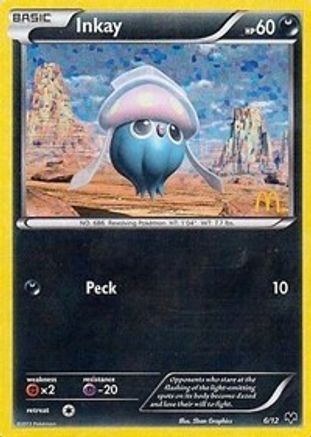 Inkay 006/12  - Holofoil McDonalds Promos 2014