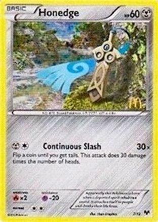 Honedge 007/12  - Holofoil McDonalds Promos 2014