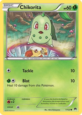 Chikorita 001/122  - Reverse Holofoil XY  BREAKpoint