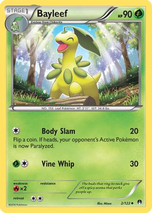 Bayleef 002/122  - Reverse Holofoil XY  BREAKpoint