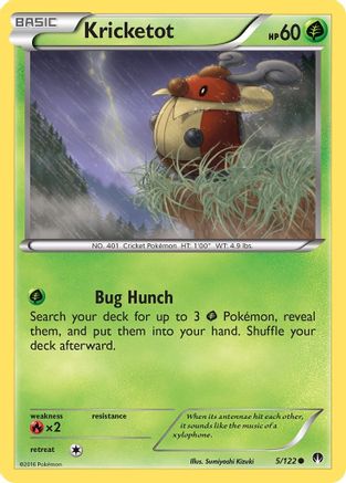 Kricketot 005/122  - Reverse Holofoil XY  BREAKpoint