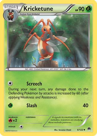 Kricketune 006/122  - Reverse Holofoil XY  BREAKpoint