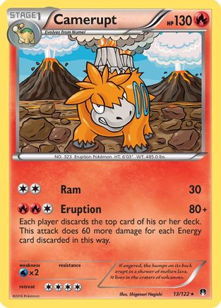 Camerupt 013/122  - Reverse Holofoil XY  BREAKpoint