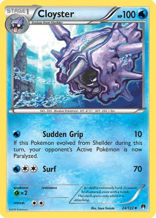 Cloyster 024/122  - Reverse Holofoil XY  BREAKpoint