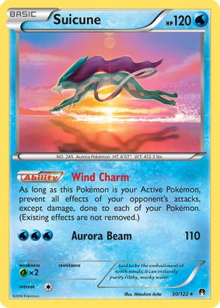 Suicune 030/122  - Reverse Holofoil XY  BREAKpoint
