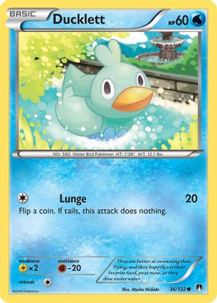 Ducklett 036/122  - Reverse Holofoil XY  BREAKpoint