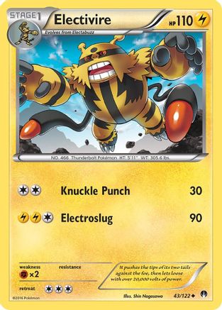 Electivire 043/122  - Reverse Holofoil XY  BREAKpoint