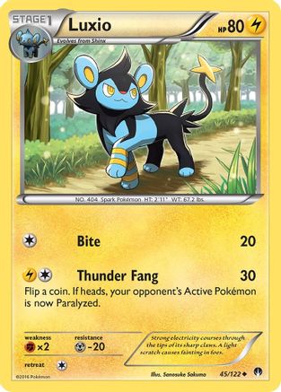 Luxio 045/122  - Reverse Holofoil XY  BREAKpoint