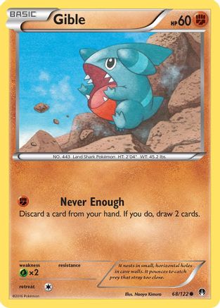 Gible 068/122  - Reverse Holofoil XY  BREAKpoint