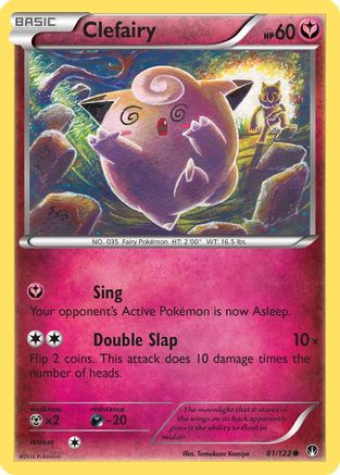 Clefairy 081/122  - Reverse Holofoil XY  BREAKpoint