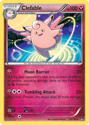 Clefable 082/122  - Reverse Holofoil XY  BREAKpoint