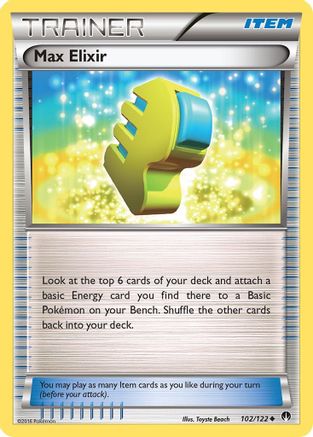 Max Elixir 102/122  - Reverse Holofoil XY  BREAKpoint
